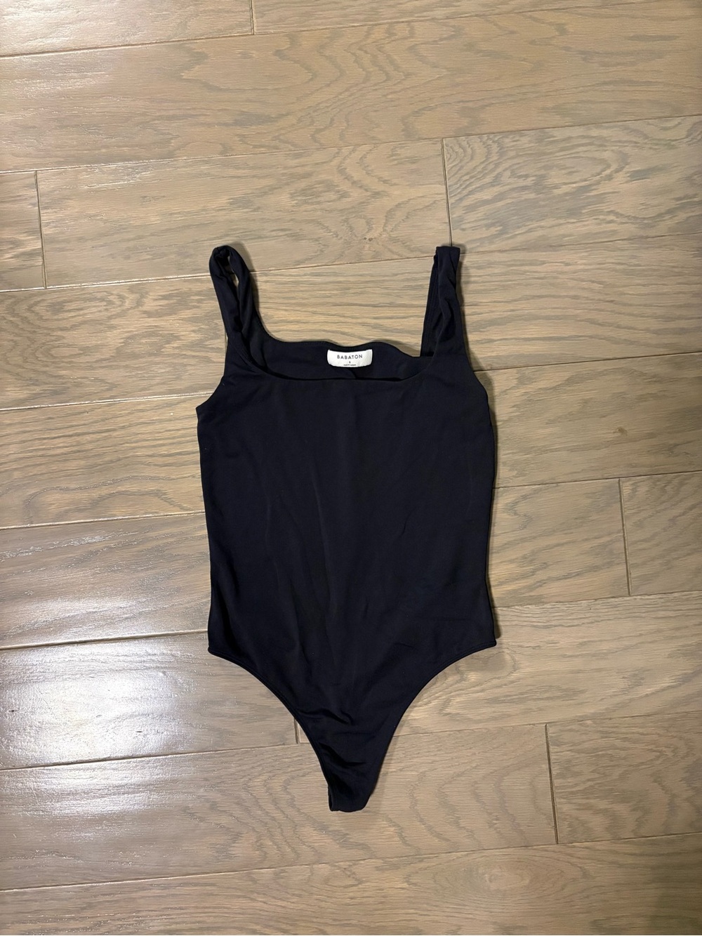 Aritzia Black Square-Neck Bodysuit